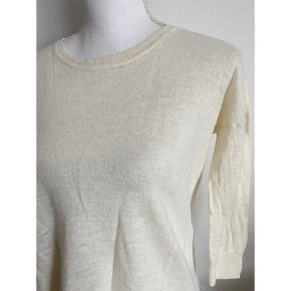 J. Crew • Alpaca Wool Linen Cream Ivory Sweater